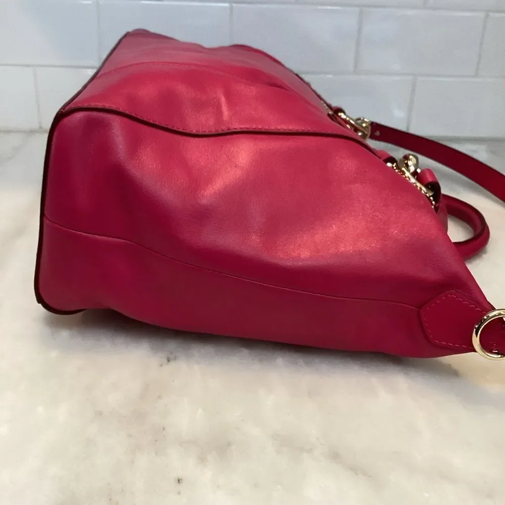 Coach Bag Purse Handbag Colette Leather Carryall Satchel Tote Pocketbook Pink